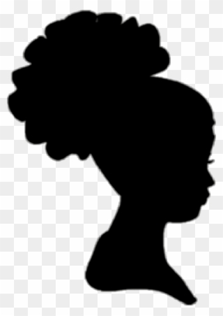African American Girl Silhouette Clipart