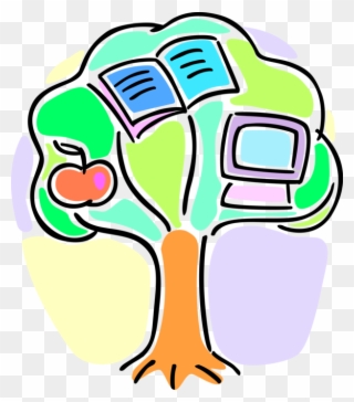 Vector Illustration Of Academic Education Tree Of Knowledge - Knowledge Clipart Png Transparent Png