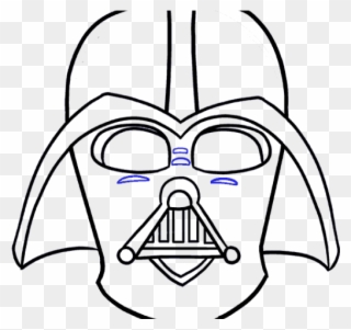 Drawn Knight Head - Easy Simple Darth Vader Drawing Clipart