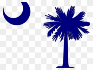 Sc Cliparts - Palmetto Tree And Crescent Moon - Png Download