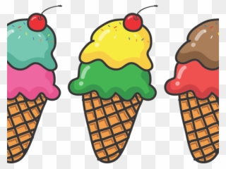 Cartoon Clipart Ice Cream - Ice Cream Sundae Free Clip Art - Png Download