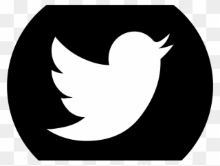 Twitter Black Circle - Twitter Round Logo Png Clipart