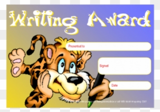 Award Certs Writing - Cartoon Clipart