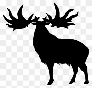Reindeer Head Silhouette Png - Deer Clipart