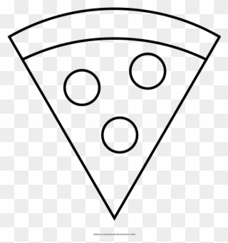 Pizza Coloring Page - Line Art Clipart