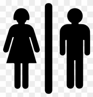 Man And Woman Sign Vector Png Files - Girl Bathroom Sign Clipart
