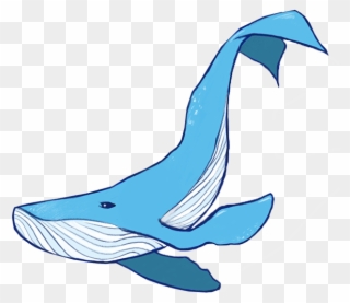 Ifaw Illustrated Messaging Sticker - Blue Whale Clipart