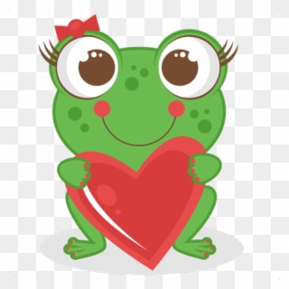 Valentine Sticker - Cute Girl Frog Cartoon Clipart