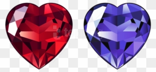 Free Png Download Transparent Diamond Hearts Clipart - Blue Diamond Heart Png