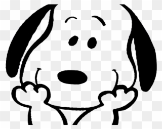Snoopy Clipart Face - Smiling Snoopy - Png Download