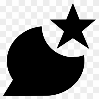 Circle Favorite Star Comments - Crescent Clipart