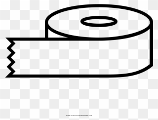 Tape Roll Coloring Page - Roll Of Tape Png Clipart Transparent Png