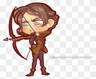 The Hunger Games Clipart Cartoon Bow Arrow - Hunger Games Katniss Animation - Png Download