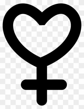 Female Gender Symbol Variant With Heart Shape Comments - Feminists Women In Stem Clipart