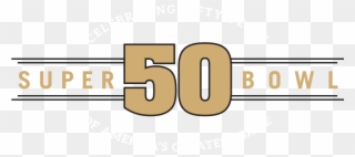 Super Bowl 50 Logo Transparent Transparent Background - Superbowl 50 Logo Png Clipart