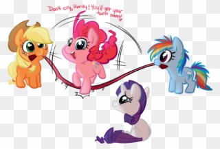 Php27, Filly, Foal, Jump Rope, Pinkie Pie, Rainbow - Mlp Base Unicorn Clipart