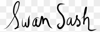 Swan Sash Tie Title Image - Calligraphy Clipart