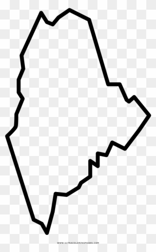 Maine Coloring Page - Line Art Clipart