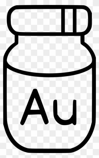 Paint Bottle Gold Comments Clipart
