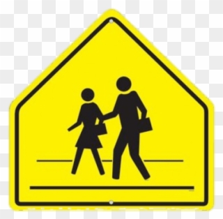 Railroad Clipart Crosswalk Sign - School Crossing Sign - Png Download