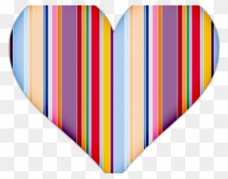 Heart With Vertical Lines Clipart