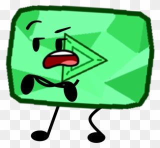 Emerald Play Button Pose - Youtube Play Button Clipart