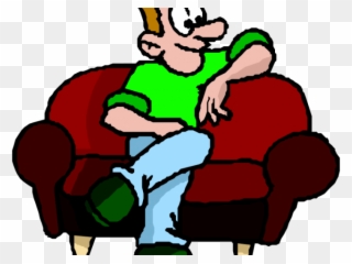 Couch Clipart Friend - Person Sitting On Couch Clipart - Png Download