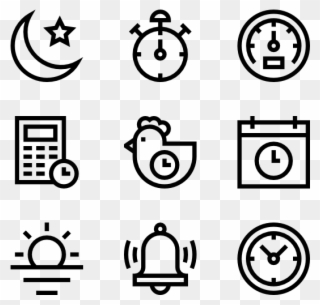 Time - Phone Email Icon Png Clipart