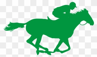 Clipart Horse Racing - Melbourne Cup Black And White - Png Download