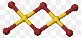 Gold Tribromide Dimer 3d Balls - Molecular Structure Of Gold 3 Sulfide Clipart