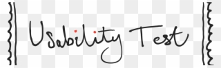 My First Task-based Usability Test - Calligraphy Clipart