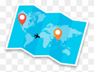 Travel Is Expensive And Grueling But Necessary - Map Clipart