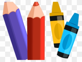 Crayon Clipart Paint - Crayon And Pencil Cartoon - Png Download