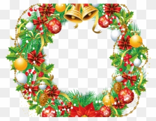 Classy Clipart Monogram Wreath - Transparent Christmas Wreath - Png Download