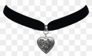 Free Png Download Heart Rose Locket Choker Necklace - Locket Clipart