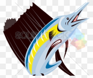 Swordfish Clipart Blue Marlin - Sailfish Jumping - Png Download