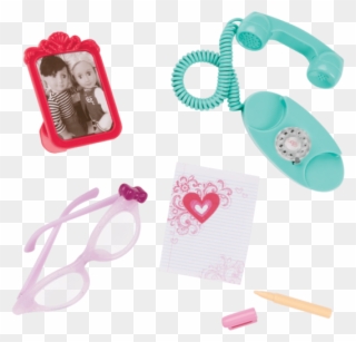 Chit Chat Set Retro Telephone For 18-inch Dolls - Our Generation Chit Chat Set Clipart