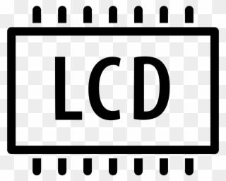 The Icon Is Shaped Like A Horizontal Rectangle - Icono Pantalla Lcd Clipart