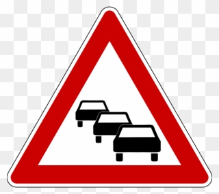 Verkehr Strasse Stau - Traffic Jam Sign Clipart