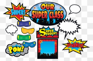 Superhero Bulletin Board Display Set - Teacher Created Resources Superhero Bulletin Board Clipart
