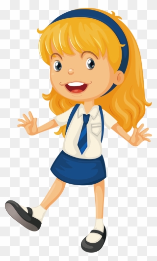 Animation Schools, School Uniform Girls, Starting School, - Cartoon Girl In School Uniform Clipart