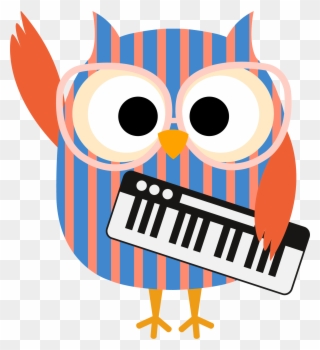 Group Classes Tucksedo Studio Class Owl - Owl Playing A Piano Clipart