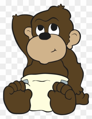 Other Popular Clip Arts - Baby Chimpanzee Cartoon - Png Download