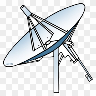 Outer Space Clip Art By Phillip Martin, Satellite Dish - Satellite Dish Clipart Transparent - Png Download