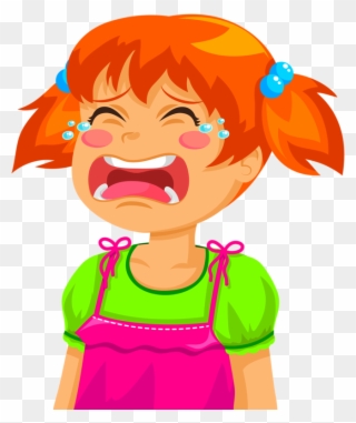 Crying Clipart Toddler - Crying Girl Cartoon Png Transparent Png
