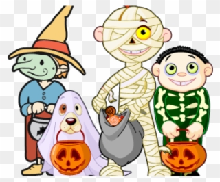 Trick Or Treat Clipart Toddler - Halloween Party Costume Coloring Book - Png Download