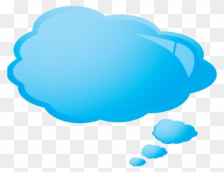 Blue Thought Cloud Clipart