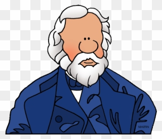 United States Clip Art By Phillip Martin, Famous People - Henry Wadsworth Longfellow Clipart - Png Download