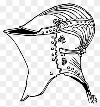 Old Knight Helmet Drawing Clipart