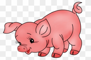 Clipart Pig Domestic Animal - Pig Farm Animals Clipart - Png Download